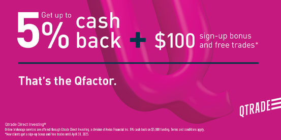 Qtrade 5% cash back offer